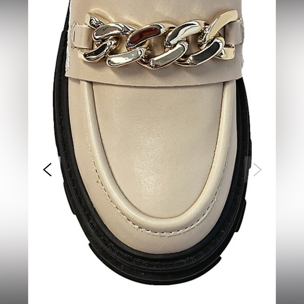 Meera Lug Platform Loafers Size 8 slightly off white